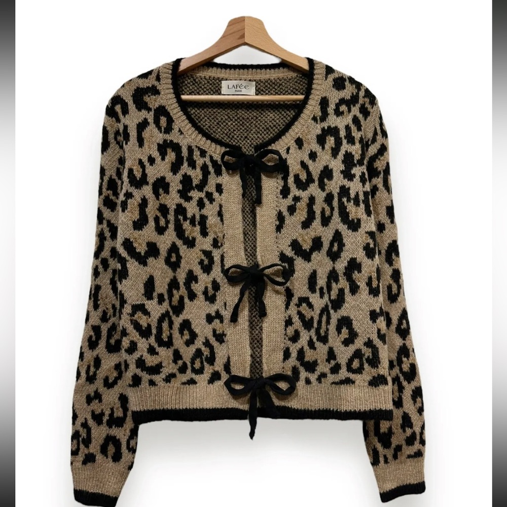 MADE IN ITALY CHIC LEOPARD SWEATER CARDIGAN